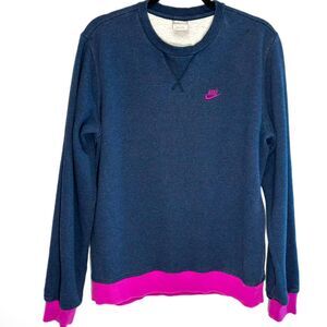 Nike Vintage Blue & Purple Y2K SWOOSH Sportswear Medium Crewneck Sweatshirt Rare